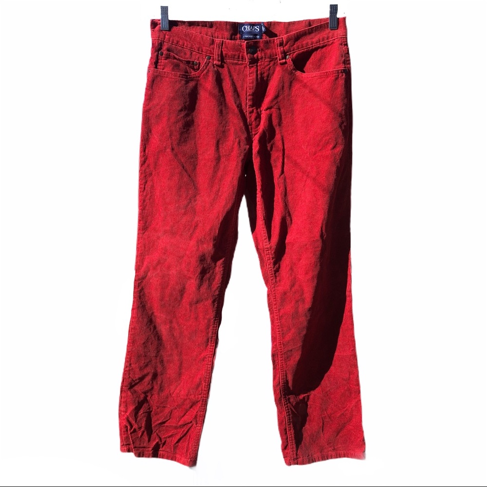 Chaps red 5 pocket cord jeans, size 32/30